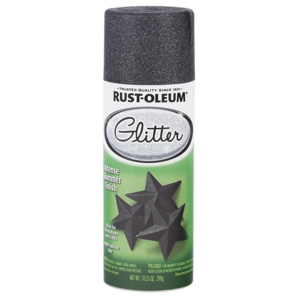 Rust-Oleum Glitter Spray Gloss Midnight Black 10.25 oz Midnight Black 299424